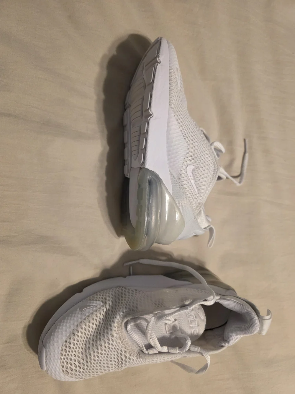 Kids' Nike Air Max Sneakers, All White, Size 1.5 Youth